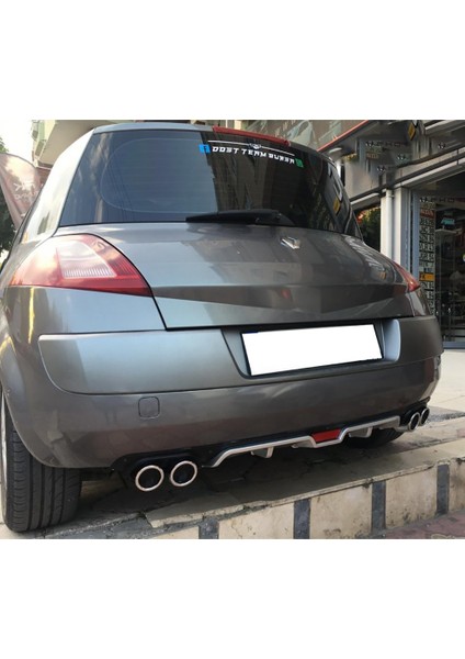 Renault Megane 2 Hb Gri Difüzör 4 Krom Egzoz Görünümlü Difizör Arka Ek Body Kit 2002-2009 fiyatları