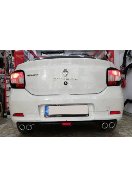 Renault Symbol 3 Gri Difüzör 4 Krom Egzoz Görünümlü Difizör Arka Ek Body Kit 2013-2020 fiyatları