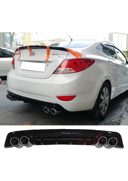 Hyundai Accent Blue Difüzör Lüx Tip Ithal Ultra Parlak Siyah Difizör