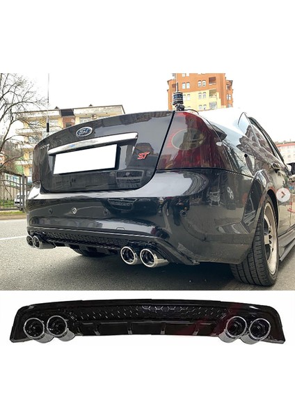 Ford Focus Mk2 Difüzör Lüx Tip Ithal Ultra Parlak Siyah Difizör