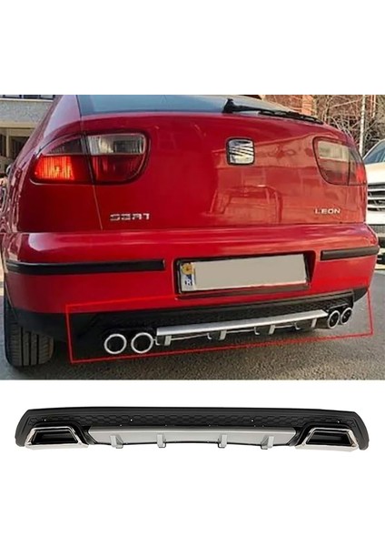 Seat Leon Mk1 Gri Difüzör Çiftli Kare Egzoz Görünümlü D Tip Difizör