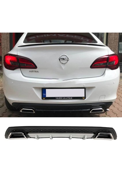 MKG Otomotiv Opel Astra J Sedan Gri Difüzör Çiftli Kare Egzoz Görünümlü D Tip Difizör