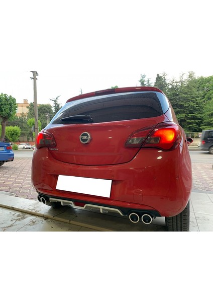 Opel Corsa E Gri Difüzör 4 Krom Egzoz Görünümlü Difizör Arka Ek Body Kit fiyatları