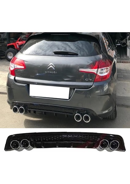 MKG Otomotiv Citroen C4 Difüzör Lüx Tip Ithal Ultra Parlak Siyah Difizör