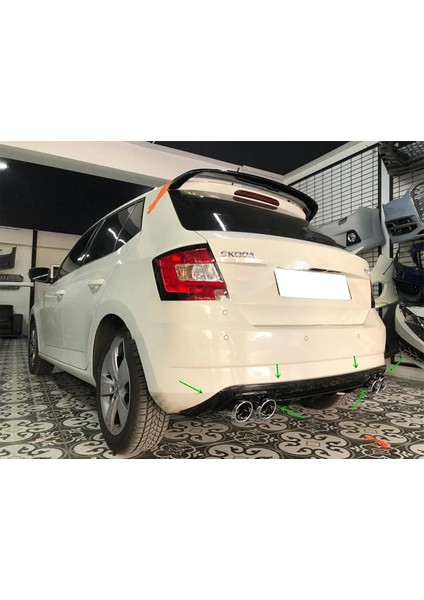 Skoda Fabia Difüzör Lüx Tip Ithal Ultra Parlak Siyah Difizör fiyatları