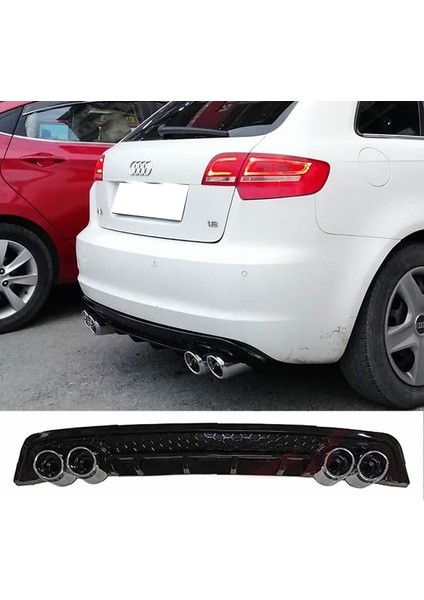 Audi A3 8p Difüzör Lüx Tip Ithal Ultra Parlak Siyah Difizör