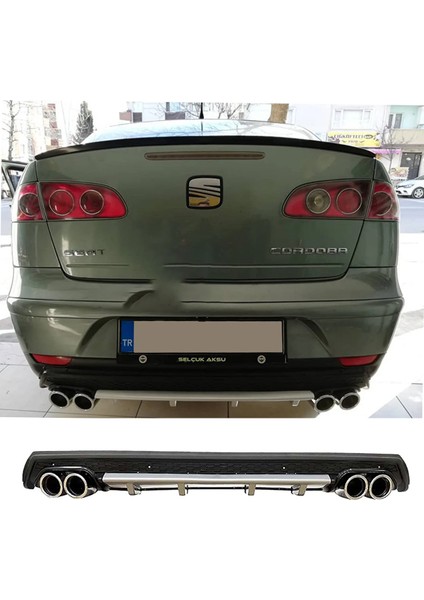 Seat Cordoba Gri Difüzör Çiftli Yuvarlak Egzoz Görünümlü D Tip Difizör