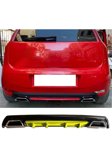 Fiat Punto Sarı Difüzör Çiftli Kare Egzoz Görünümlü D Tip Difizör