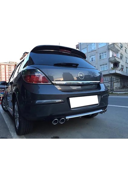 Opel Astra H Kırmızı Difüzör Çiftli Yuvarlak Egzoz Görünümlü D Tip Difizör 2004 - 2009 modelleri