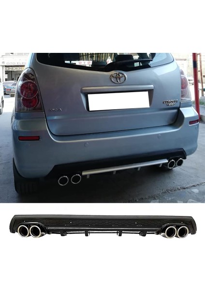 Toyota Verso Siyah Difüzör Çiftli Yuvarlak Egzoz Görünümlü D Tip Difizör