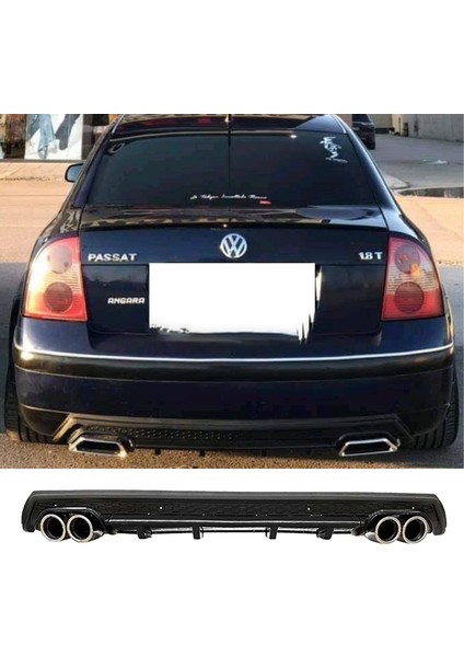 Vw Passat B5 Siyah Difüzör Çiftli Yuvarlak Egzoz Görünümlü D Tip Difizör
