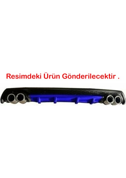 Hyundai I20 Mavi Difüzör Çiftli Yuvarlak Egzoz Görünümlü D Tip Difizör
