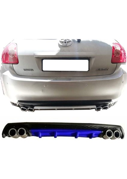 Toyota Auris Mavi Difüzör Çiftli Yuvarlak Egzoz Görünümlü D Tip Difizör