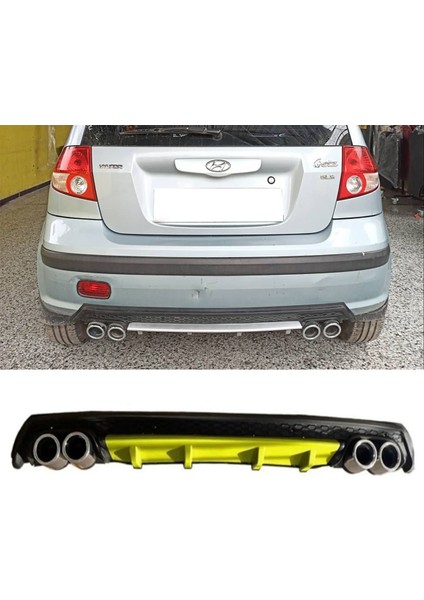 Hyundai Getz Sarı Difüzör Çiftli Yuvarlak Egzoz Görünümlü D Tip Difizör