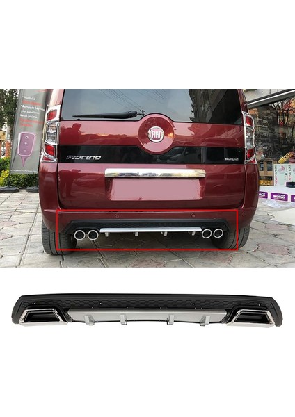 Fiat Fiorino Gri Difüzör Çiftli Kare Egzoz Görünümlü D Tip Difizör