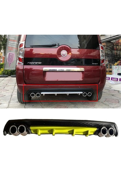 Fiat Fiorino Sarı Difüzör Çiftli Yuvarlak Egzoz Görünümlü D Tip Difizör