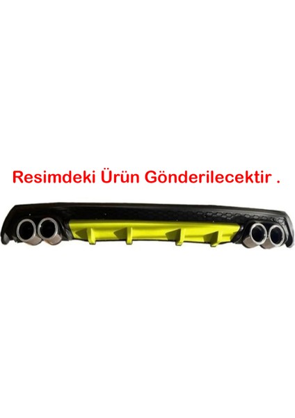 Seat Leon Mk1 Sarı Difüzör Çiftli Yuvarlak Egzoz Görünümlü D Tip Difizör