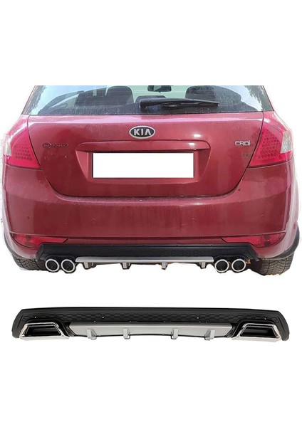 Kia Ceed Gri Difüzör Çiftli Kare Egzoz Görünümlü D Tip Difizör