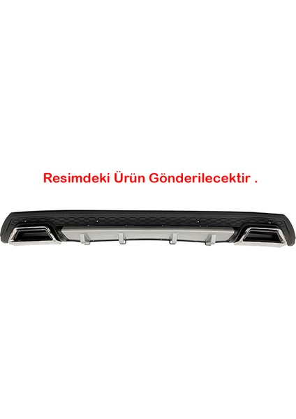 Renault Kangoo Gri Difüzör Çiftli Kare Egzoz Görünümlü D Tip Difizör