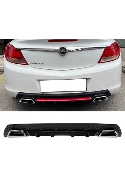 Opel Insignia Siyah Difüzör Çiftli Kare Egzoz Görünümlü D Tip Difizör 2009 - 2013