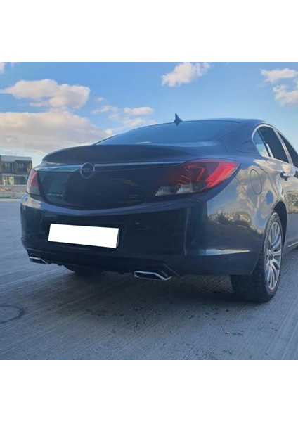 Opel Insignia Kırmızı Difüzör Çiftli Kare Egzoz Görünümlü D Tip Difizör 2009 - 2013 modelleri