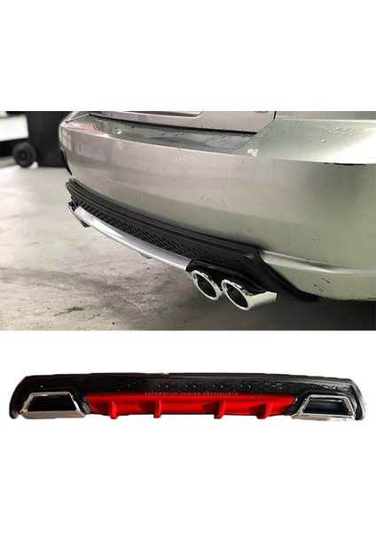 Hyundai Accent Admire Kırmızı Difüzör Çiftli Kare Egzoz Görünümlü D Tip Difizör 2003 - 2006