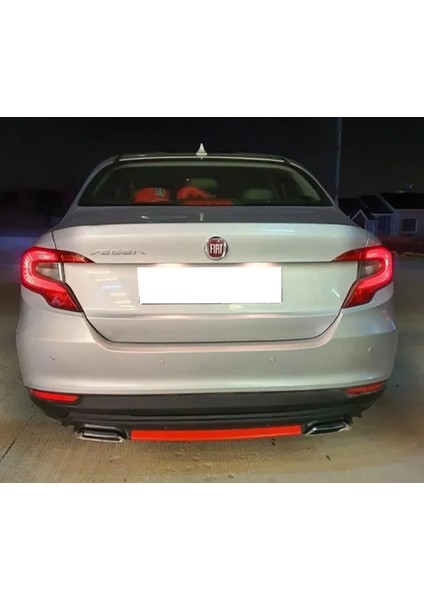 Fiat Egea Sedan Siyah Difüzör Çiftli Kare Egzoz Görünümlü D Tip Difizör