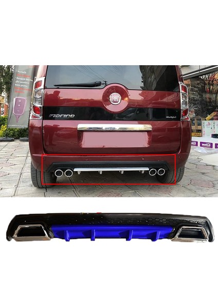 Fiat Fiorino Mavi Difüzör Çiftli Kare Egzoz Görünümlü D Tip Difizör