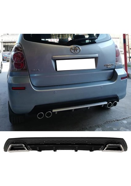 Toyota Verso Siyah Difüzör Çiftli Kare Egzoz Görünümlü D Tip Difizör