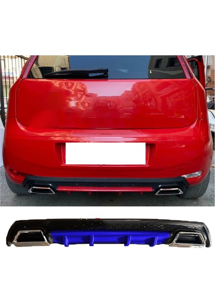 Fiat Punto Mavi Difüzör Çiftli Kare Egzoz Görünümlü D Tip Difizör
