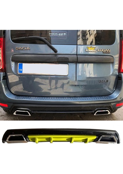 Dacia Logan Sarı Difüzör Çiftli Kare Egzoz Görünümlü D Tip Difizör