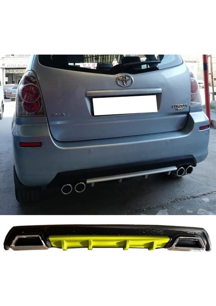 Toyota Verso Sarı Difüzör Çiftli Kare Egzoz Görünümlü D Tip Difizör
