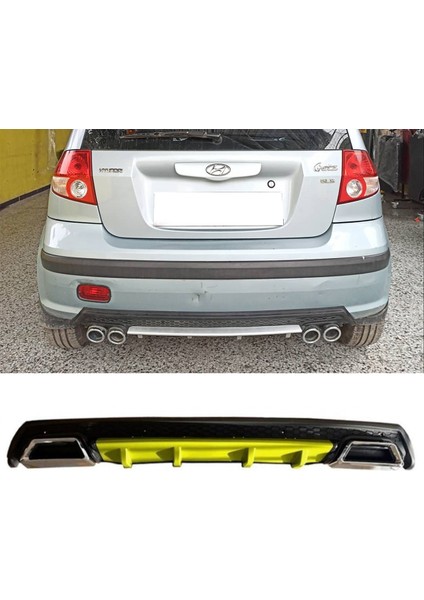 Hyundai Getz Sarı Difüzör Çiftli Kare Egzoz Görünümlü D Tip Difizör