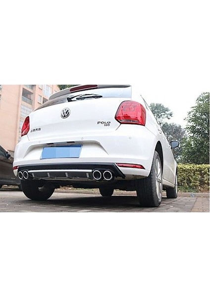 Vw Polo Mk5 Sarı Difüzör Çiftli Kare Egzoz Görünümlü D Tip Difizör 2009-2017 modelleri