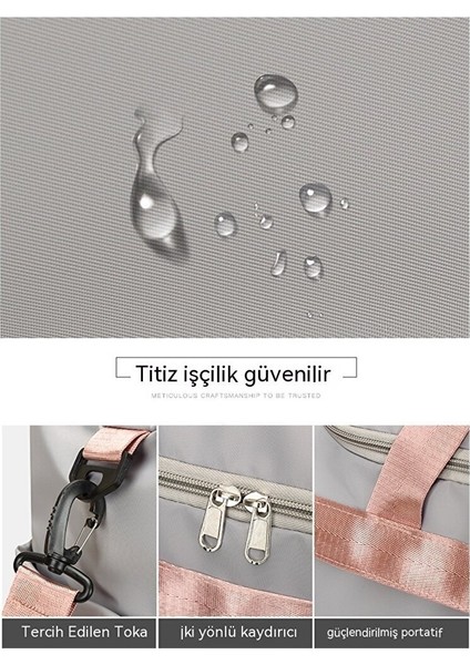 Kuru ve Islak Ayırma Spor Çantası Büyük Kapasiteli Şık Hafif Bagaj Saklama Çantası (Yurt Dışından) modelleri