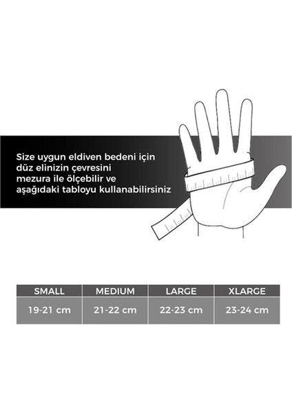 Kısa Parmak Eldiven CR-23011 - Siyah - S Beden