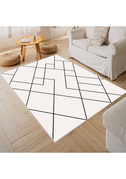 Dijital Baskı Yıkanabilir Kaymaz Taban Salon Halısı RVG0687