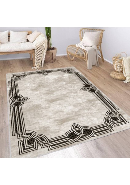 Dijital Baskı Yıkanabilir Kaymaz Taban Salon Halısı RVG1970-SM584