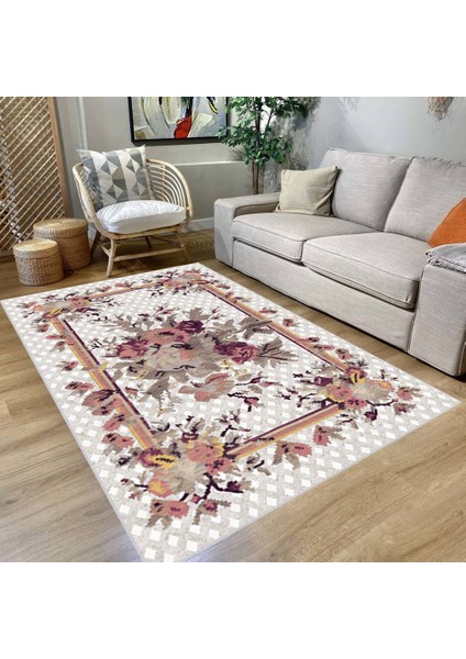 Dijital Baskı Yıkanabilir Kaymaz Taban Salon Halısı RVG1924-HT451