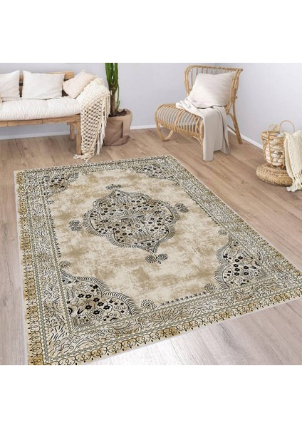 Dijital Baskı Yıkanabilir Kaymaz Taban Salon Halısı RVG1959-SD482