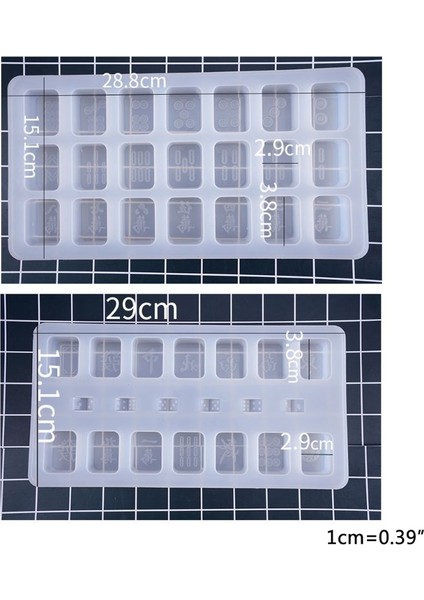Ying Jianbing Dıy Kristal Epoksi Kalıp Yüksek Ayna Yaratıcı Mahjong Şekli Silikon Kalıp (Yurt Dışından)