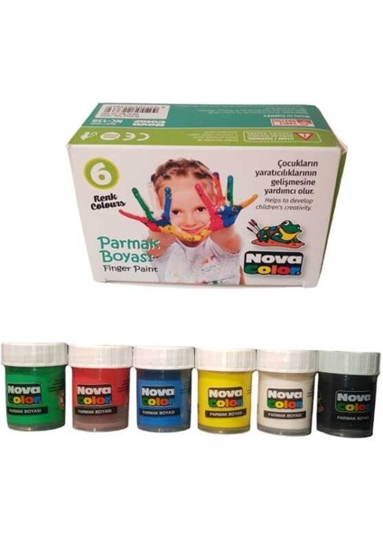 Color Parmak Boyası 25 ml 6lı + Bu-Bu 4lü Oyun Hamuru Seti