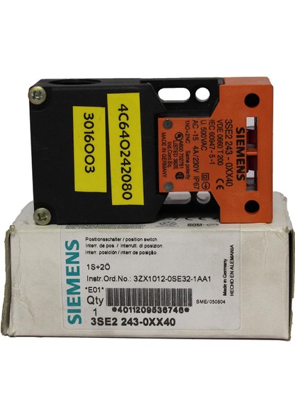 Safety Interlock Sw, Spst/dpst, 4A, 230V Rohs Comp