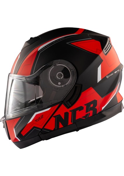 Stars Çene Açılır Kırmızı Kask (Ece Belgeli)