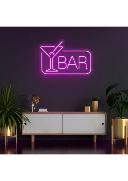 Bar Yazılı ve Şekilli Neon Tabela