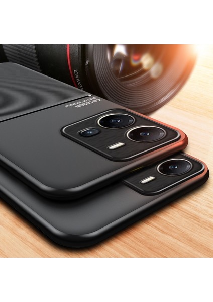 Vivo Y35 4g (2022) Arka Kapak, Darbe Dayanıklı Pu Deri+Tpu Hibrit Kabuk (Yurt Dışından)