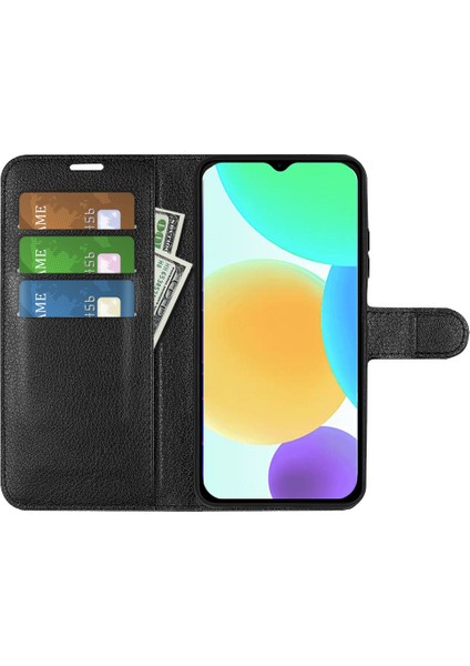 Infinix Smart 6 Cüzdan Anti-Drop Kabuğu Litchi Doku Pu Deri Deri Flip Stand Telefon Kılıfı Kapak (Yurt Dışından)