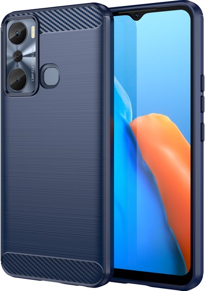 Infinix Hot 20I 4g Karbon Fiber Doku Telefon Kılıfı Yumuşak Tpu Fırçalanmış Yüzey Fiyatlandırma Önleyici Kapak (Yurt Dışından)