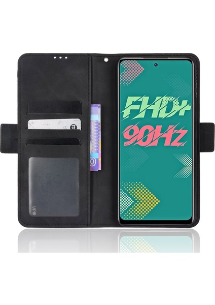 Infinix Hot 11S / Hot 11S Nfc 4g Pu Deri Kılıf Çift Manyetik Toka Telefon Kapağı Stand Cüzdanı (Yurt Dışından)