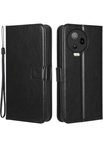 Infinix Note 12 Pro 4g X676B Çılgın At Dokusu Pu Deri Cüzdan Telefon Kılıfı (Yurt Dışından)